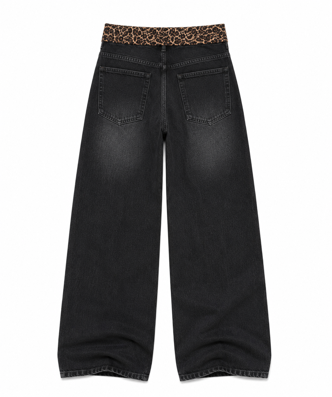 Cheetah waisted Baggy Jeans