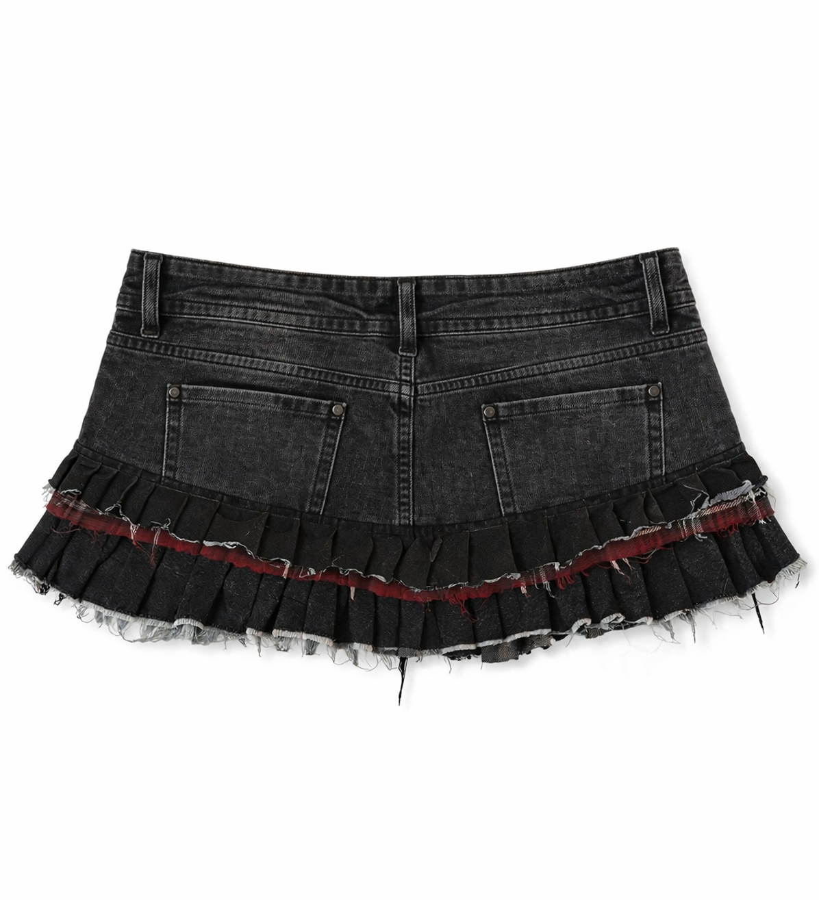 Dark gingham mini skirt