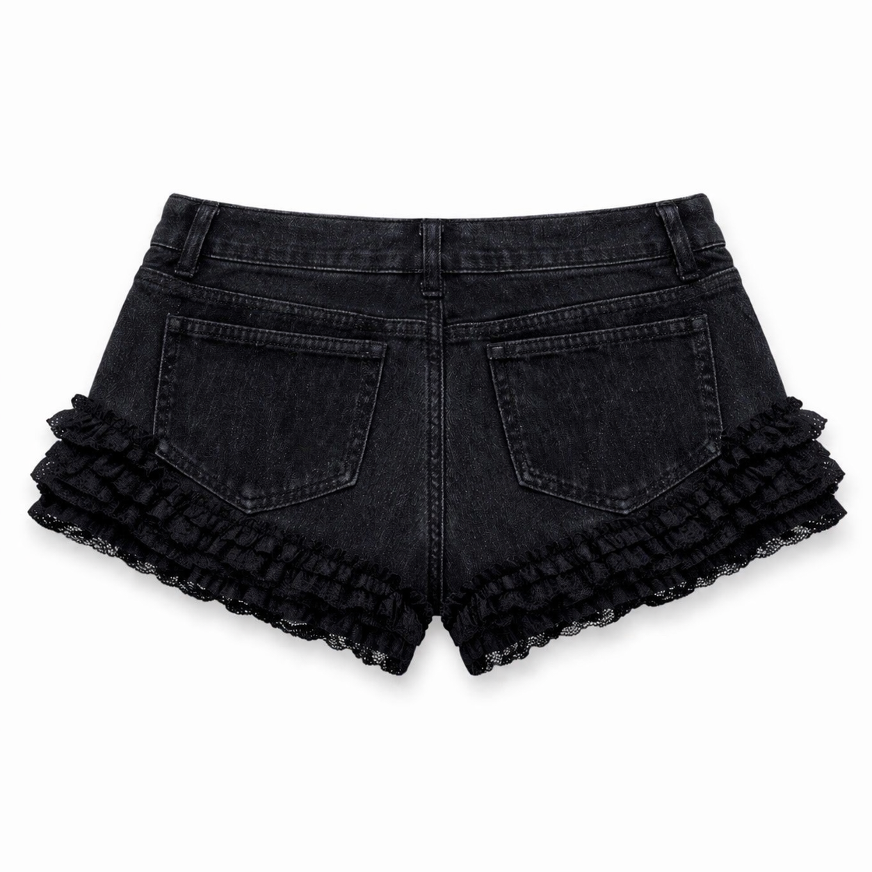 Dark angel bowed mini shorts